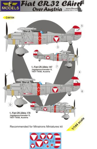 LF Models MC44104 1:144 Fiat CR.32 Chirri over Austria. 2 decal options