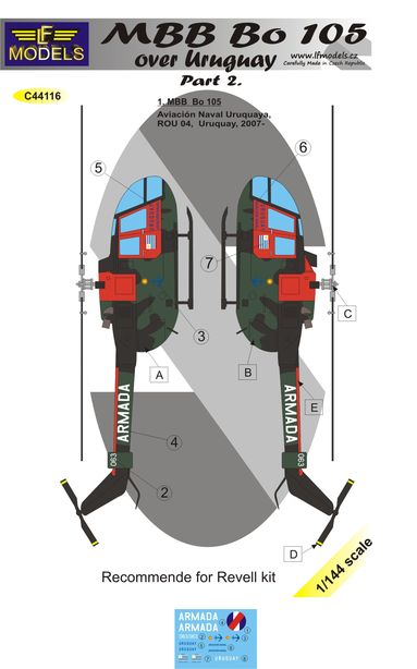 LF Models C44116 1:144 MBB Bo-105 over Uruquay part 2
