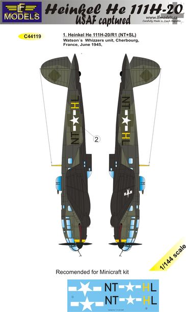 LF Models C44119 1:144 Heinkel He-111-20 USAF captured
