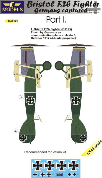LF Models C44122 1:144 Bristol F.2b Fighter Germans Captured Part I.