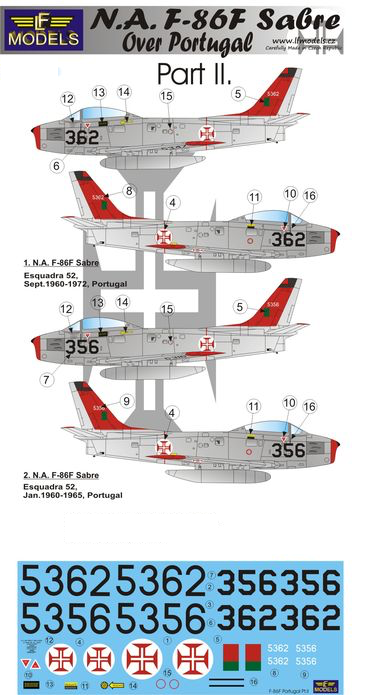 LF Models C44126 1:144 North-American F-86F Sabre Over Portugal Part II.