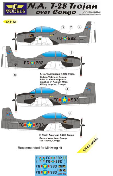 LF Models C44142 1:144 North-American T-28C/T-28D over Congo