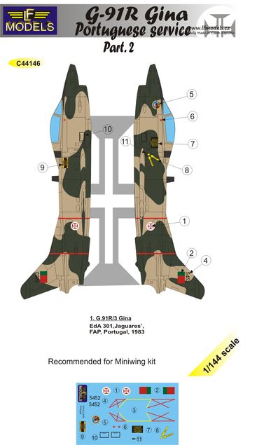 LF Models C44146 1:144 Fiat G.91R Gina Portuguese Service Part 2