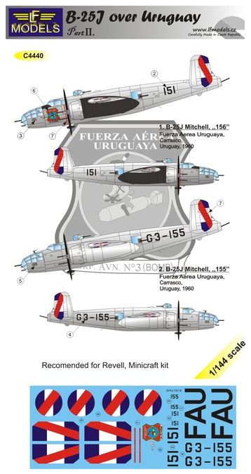 LF Models C4440 1:144 North-American B-25J Mitchell over Uruguay part 2