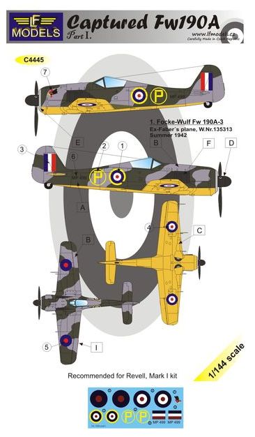 LF Models C4445 1:144 Captured Focke-Wulf Fw-190A-3 part 1