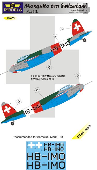 LF Models C4455 1:144 de Havilland Mosquito PR.IV over Switzerland part III