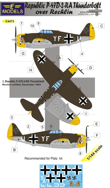 LF Models C4473 1:144 Republic P-47D-2-RA Thunderbolt over Rechlin
