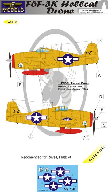 LF Models C4479 1:144 Grumman F6F-3K Hellcat Drone