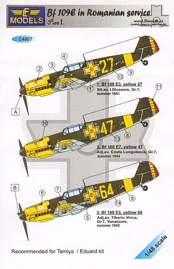 LF Models C4807 1:48 Messerschmitt Bf-109E in Romanian Service Part I