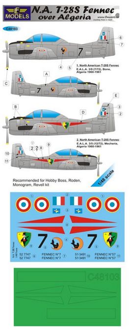 LF Models MC48103 1:48 North-American T-28S Fennec over Algeria