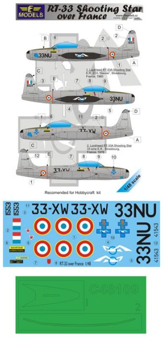 LF Models C48109 1:48 Lockheed RT-33 Shooting Star over France