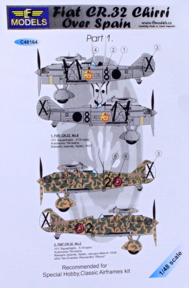 LF Models C48164 1:48 Fiat CR.32 Chirri over Spain Pt.1