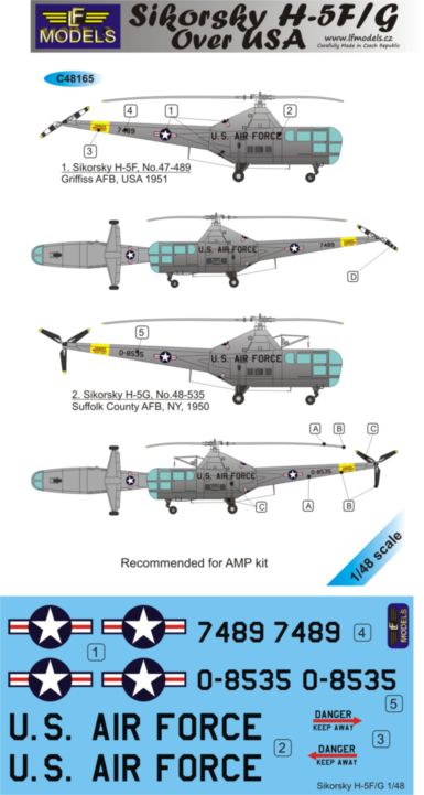 LF Models C48165 1:48 Sikorsky H-5F/G USAF over USA
