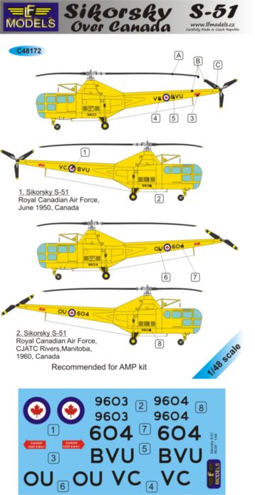 LF Models C48172 1:48 Sikorsky R-5/S-51 RCAF over Canada