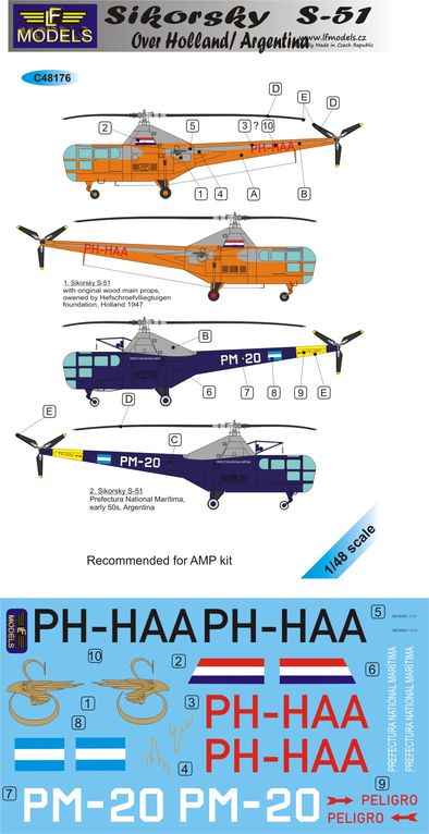 LF Models C48176 1:48 Sikorsky S-51 over Holland/Argentina