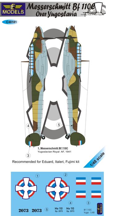 LF Models C48181 1:48 Messerschmitt Bf-110C over Yugoslavia
