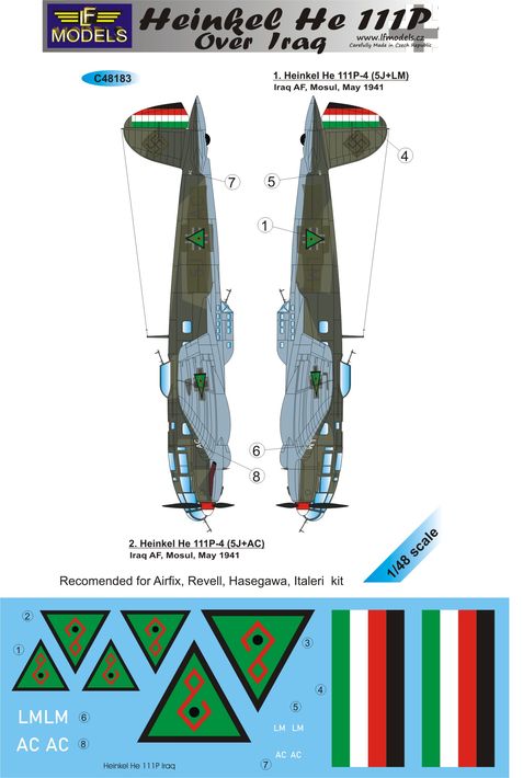 LF Models C48183 1:48 Heinkel He-111P over Iraq