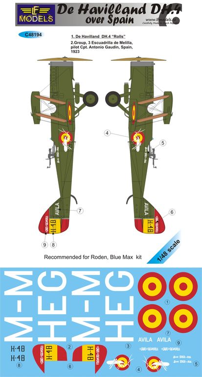 LF Models C48194 1:48 de Havilland DH.4 over Spain