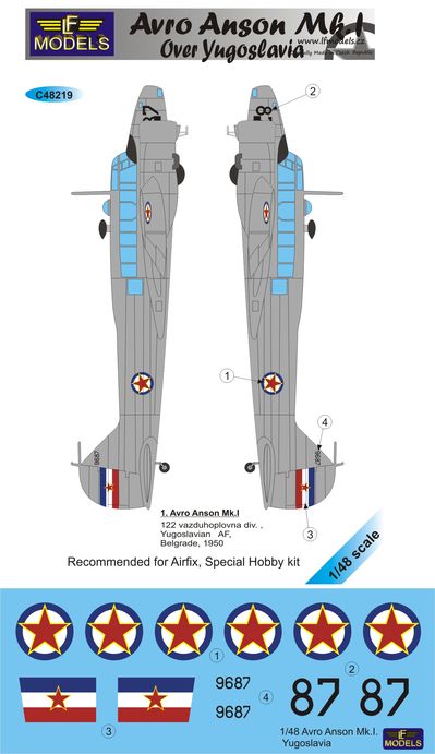 LF Models C48219 1:48 Avro Anson Mk.I. over Yugoslavia