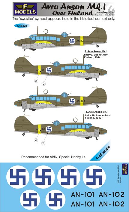 LF Models C48221 1:48 Avro Anson Mk.I. over Finland