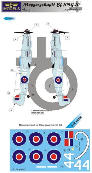 LF Models MC4826 1:48 Messerschmitt Bf-109G-10 Part II
