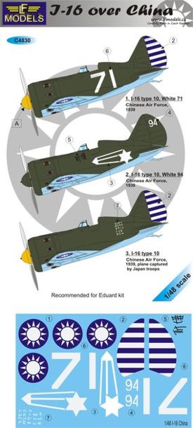 LF Models C4830 1:48 Polikarpov I-16 over China