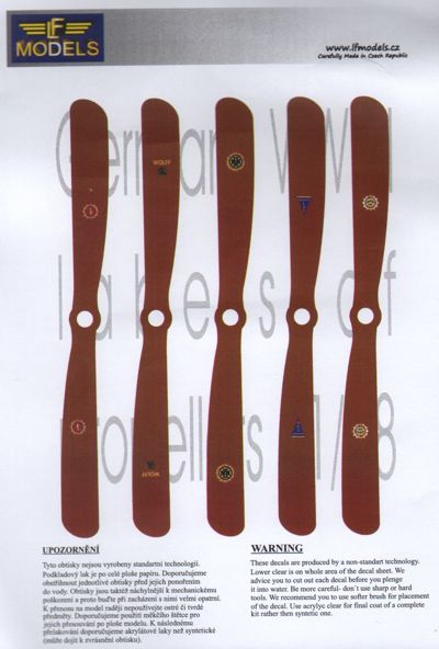 LF Models C4859 1:48 German WWI propeller manufacturer logos - Part IV