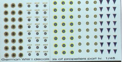 LF Models C4859 1:48 German WWI propeller manufacturer logos - Part IV
