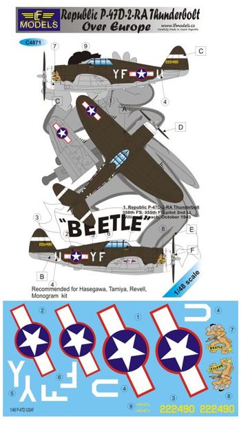 LF Models C4871 1:48 Republic P-47D-2-RA Thunderbolt over Europe