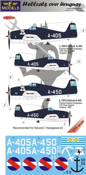 LF Models C72104 1:72 Grumman F6F-5 Hellcats over Uruguay