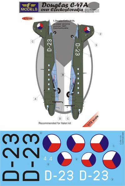 LF Models C72108 1:72 Douglas C-47A over Czechoslovakia
