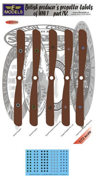 LF Models C72153 1:72 British producer propeller manufacturer logos of WWI part IV.