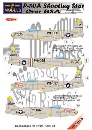 LF Models C72159 1:72 Lockheed P-80A Shooting Star over USA