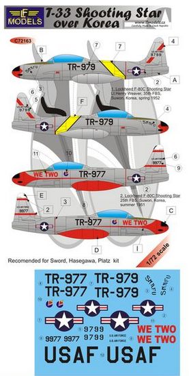 LF Models C72163 1:72 Lockheed T-33 Shooting Star over Korea (decal and mask included)
