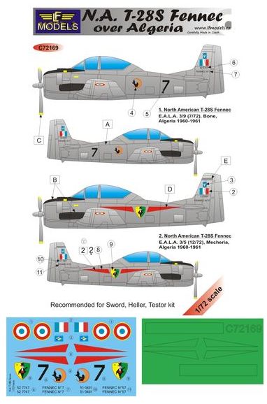 LF Models C72169 1:72 North-American T-28S Fennec over Algeria