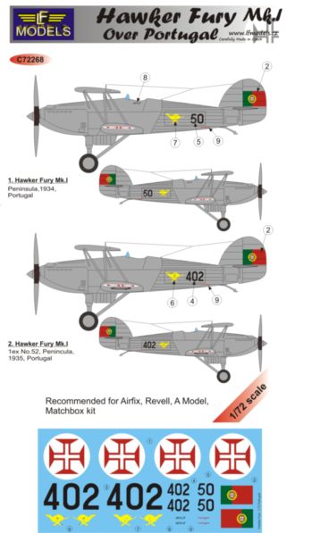 LF Models C72268 1:72 Hawker Fury Mk.I over Portugal