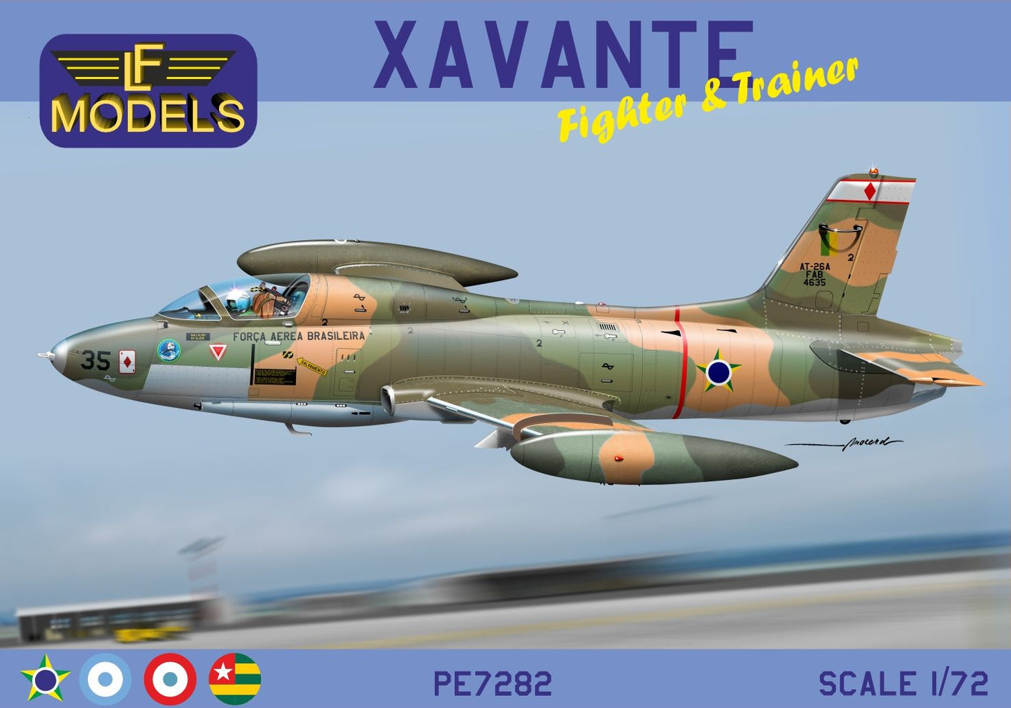LF Models PE7282 1:72 Xavante Fighter & Trainer Complete plastic kit