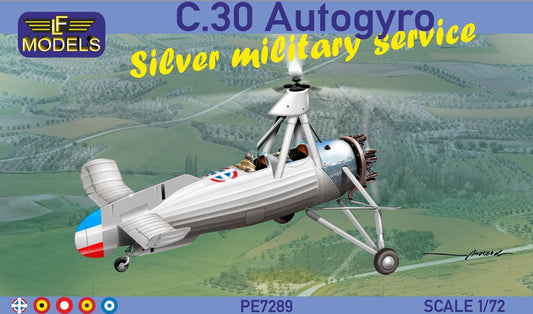 LF Models PE7289 1:72 C.30 Autogyro Silver military service.