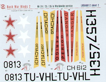 Linden Hill LHD48012 1:48 Bush War Hinds 2 - Mil Mi-24s'