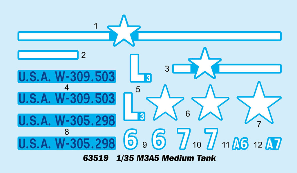 I LOVE KIT 63519 1:35 US M3A5 Medium Tank