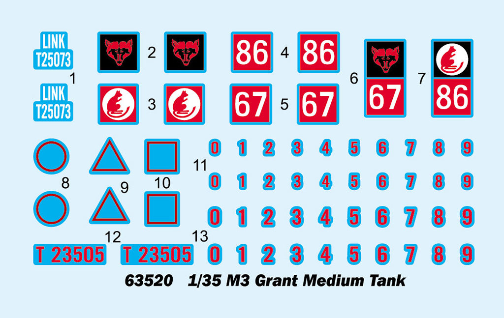 I Love Kit 63520 1:35 US M3 Grant Medium Tank