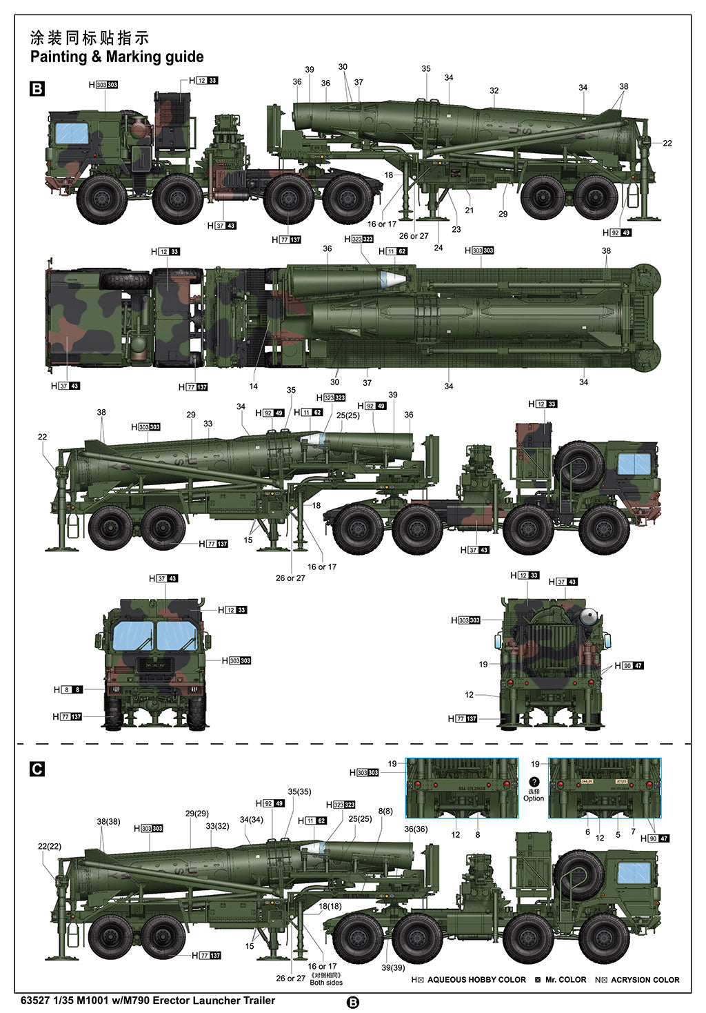 I Love Kit 63527 1:35 M1001 with M790 Erector Launcher Trailer