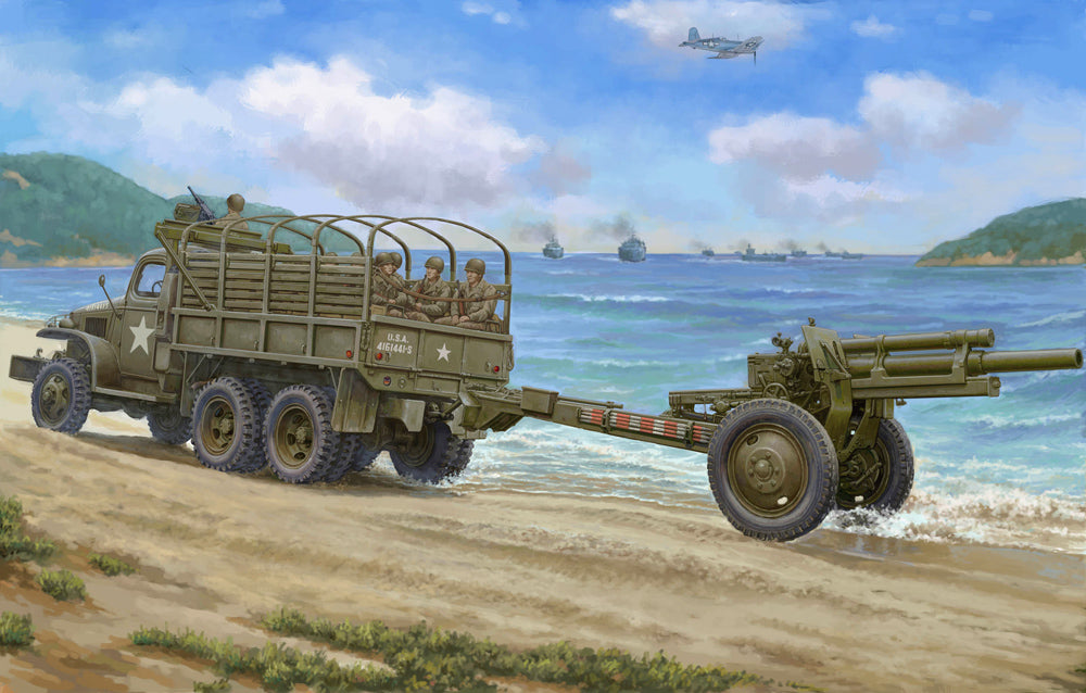 I LOVE KIT 63567 1:35 US Army CCKW-352 6x6 MG Ring Mount Version Truck & M2A1 105mm Howitzer