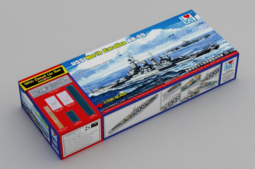 I Love Kit 65704 1:700 USS North Carolina BB-55 with Detail Up Set