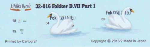 Lifelike 32016 1:32 Fokker D.VII part 1