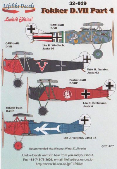 Lifelike 32019 1:32 Fokker D.VII's