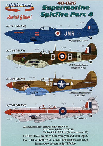 Lifelike 48-026 1:48 Supermarine Spitfire Part 4