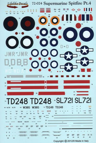 Lifelike 72-024 1:72 Supermarine Spitfire Part 4
