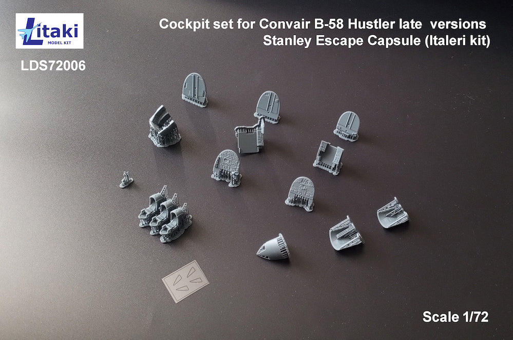 Litaki Model Kit LLDS72006 1:72 cockpit set for Convair B-58 Hustler late versions Stanley Escape Capsule