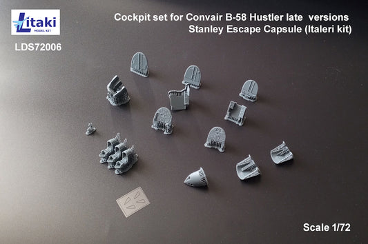 Litaki Model Kit LLDS72006 1:72 cockpit set for Convair B-58 Hustler late versions Stanley Escape Capsule